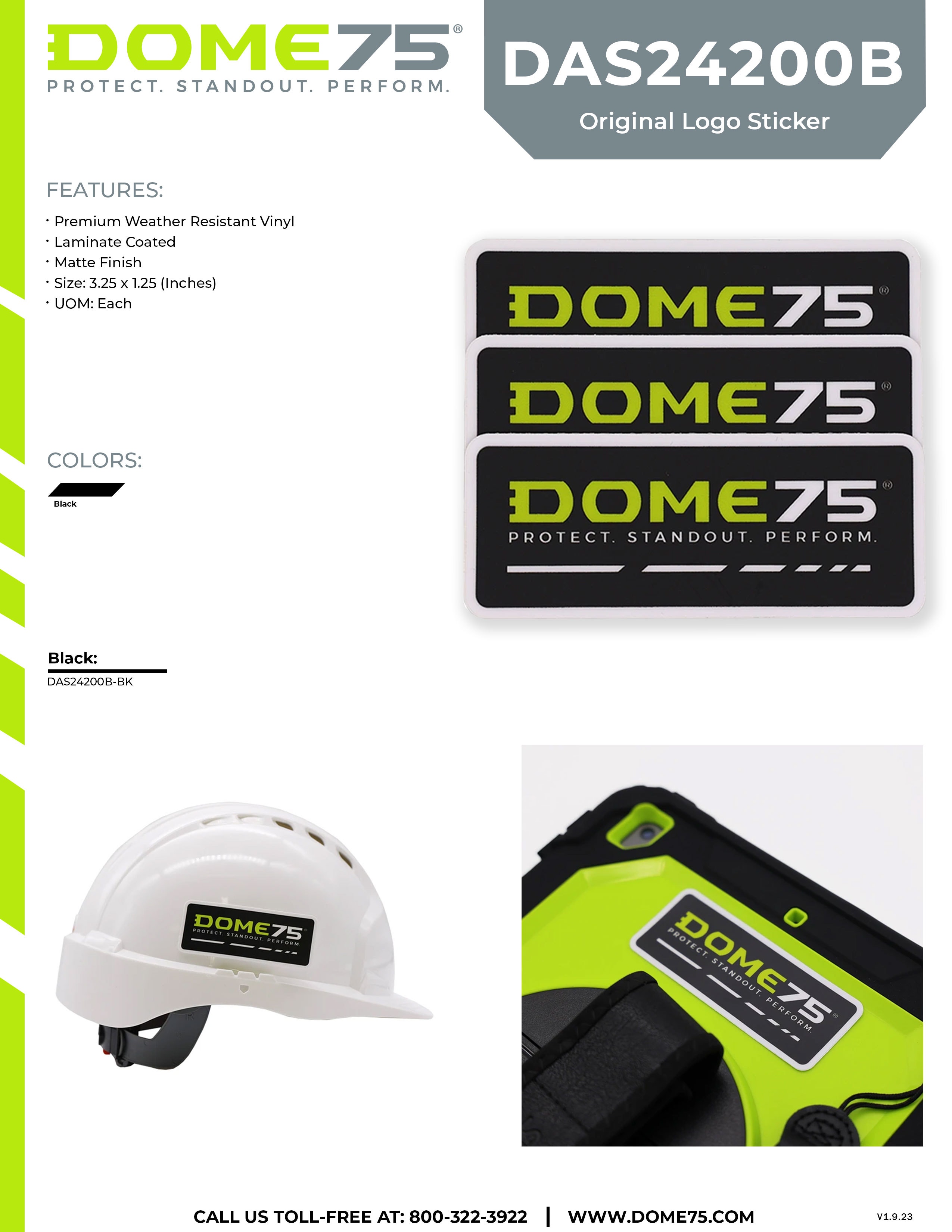 DOME75 DAS24200B Original Logo Sticker